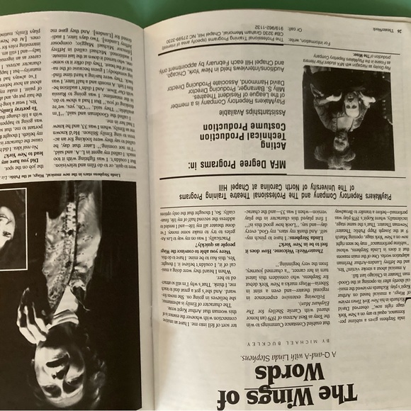 Linda Stephens Wings Theater Week Magazine March 15 1993 Creased - Label Residue - Picture 8 of 8
